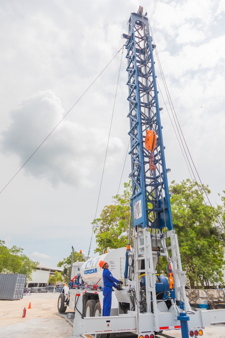 Imagen de un EVIC (el equipo flush by hecho por VORDCAB) durante una prueba de operación en la planta de manufactura de VORDTEC